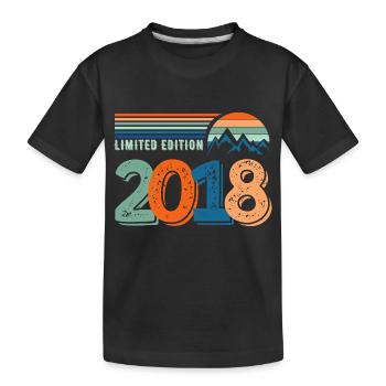 Limitierte Auflage 2018 - Kinder Premium Bio T-Shirt - Schwarz - Vorne