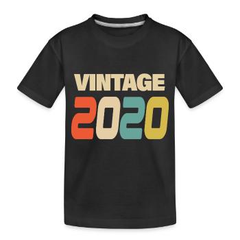 2020 Vintage Retro Classic 2020 - Kids' Premium Organic T-Shirt - black - Front