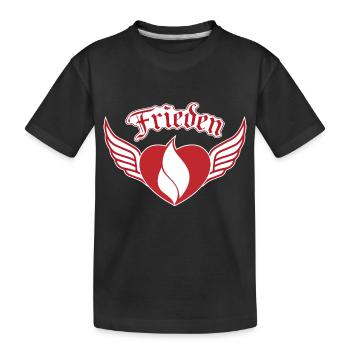 PAIX - CŒUR - T-shirt bio Premium Enfant - noir - Devant
