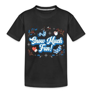 J'adore les glaces pour climat froid de la saison hivernale - T-shirt bio Premium Enfant - noir - Devant