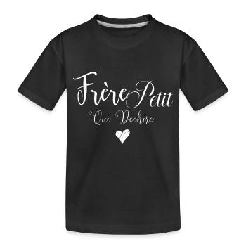 petit frère qui déchire - T-shirt bio Premium Enfant - noir - Devant