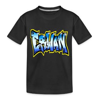 Erwan GRAFFITI NAME PRINT - T-shirt bio Premium Enfant - noir - Devant