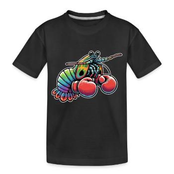 Gottesanbeterin Garnelen Boxen Lustige Gottesanbeterin Garnelen - Kinder Premium Bio T-Shirt - Schwarz - Vorne