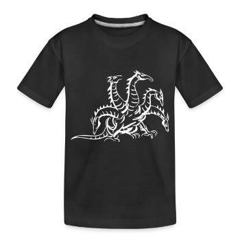 drache - Kinder Premium Bio T-Shirt - Schwarz - Vorne