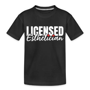 Lizensierte Kosmetikerin - Kinder Premium Bio T-Shirt - Schwarz - Vorne