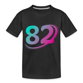 Nummer 82 mehrfarbig - Kinder Premium Bio T-Shirt - Schwarz - Vorne