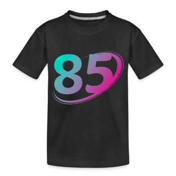 Nummer 85 mehrfarbig - Kinder Premium Bio T-Shirt - Schwarz - Vorne