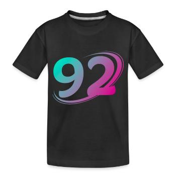 Nummer 92 mehrfarbig - Kinder Premium Bio T-Shirt - Schwarz - Vorne