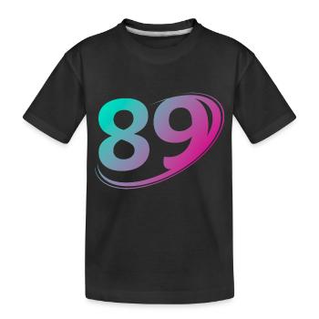 Nummer 89 mehrfarbig - Kinder Premium Bio T-Shirt - Schwarz - Vorne