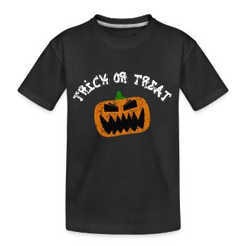 Citrouille Trick or Treat - T-shirt bio Premium Enfant - noir - Devant