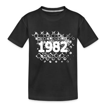 Year 1982 - Kids' Premium Organic T-Shirt - black - Front