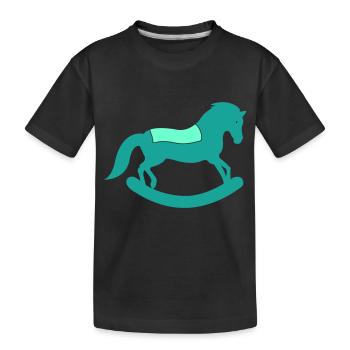 Cheval à bascule - T-shirt bio Premium Enfant - noir - Devant