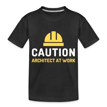 architect at work - Kids' Premium Organic T-Shirt - black - Front