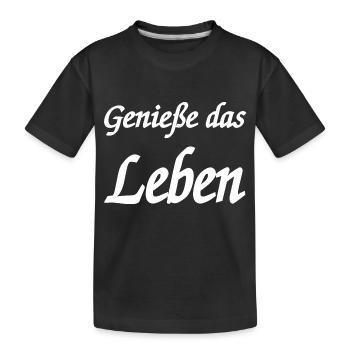 Leben - Kinder Premium Bio T-Shirt - Schwarz - Vorne