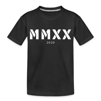 Année de naissance en chiffres romains Fabriqué en 2020 - T-shirt bio Premium Enfant - noir - Devant