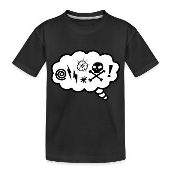 Angry Thought Bubble - Kids' Premium Organic T-Shirt - black - Front