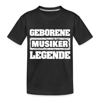 Musician as a profession - Kids' Premium Organic T-Shirt - black - Front