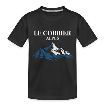 Le Corbier - Alpes - T-shirt bio Premium Enfant - noir - Devant