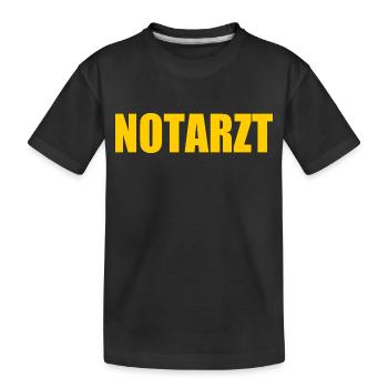 Notarzt - Kinder Premium Bio T-Shirt - Schwarz - Vorne