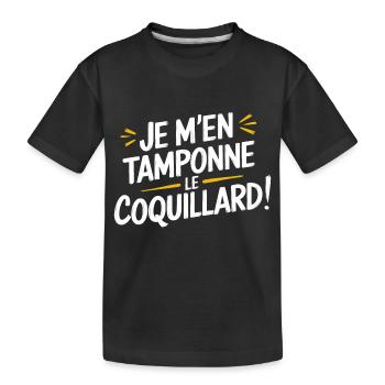 Je m'en tamponne le coquillard - T-shirt bio Premium Enfant - noir - Devant