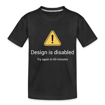 Das Design ist nicht verfügbar. - Kinder Premium Bio T-Shirt - Schwarz - Vorne