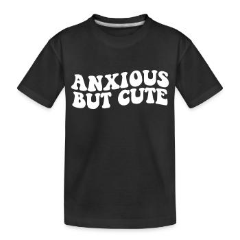 Ängstlicher, aber süßer Angstbekämpfer Spaß - Kinder Premium Bio T-Shirt - Schwarz - Vorne