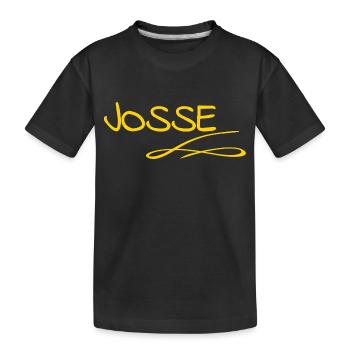 Vorname Josse - Kinder Premium Bio T-Shirt - Schwarz - Vorne