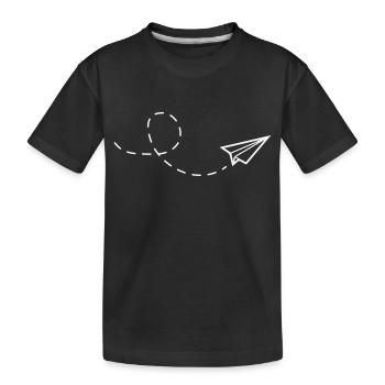 Paper airplane - Kids' Premium Organic T-Shirt - black - Front
