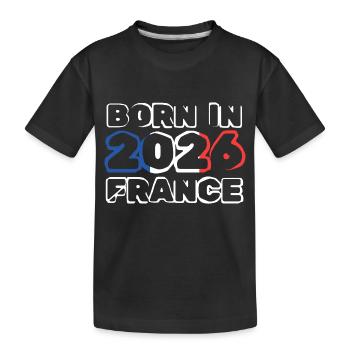 Geboren 2026 - Kinder Premium Bio T-Shirt - Schwarz - Vorne