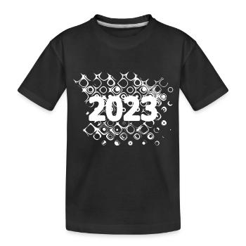 2023 - Kids' Premium Organic T-Shirt - black - Front