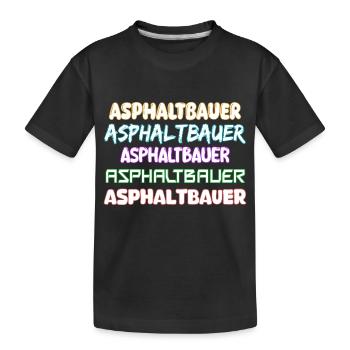 Constructeur d’asphalte comme métier - T-shirt bio Premium Enfant - noir - Devant