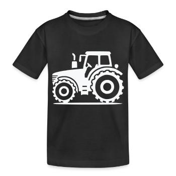 Tracteur - T-shirt bio Premium Enfant - noir - Devant