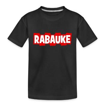 Rabauke - ungehobelter Mensch - ungezogenes Kind - Kinder Premium Bio T-Shirt - Schwarz - Vorne