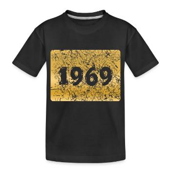 Zahl 1969 - Kinder Premium Bio T-Shirt - Schwarz - Vorne