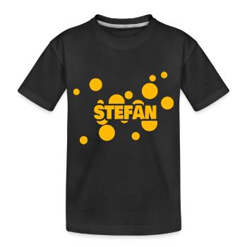 Geschenk für Stefan - Kinder Premium Bio T-Shirt - Schwarz - Vorne