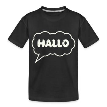 Bulle de dialogue Bonjour - T-shirt bio Premium Enfant - noir - Devant