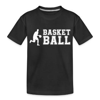 basket-ball - T-shirt bio Premium Enfant - noir - Devant