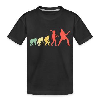 Evolution Bassiste, Bassiste, Musicien - T-shirt bio Premium Enfant - noir - Devant