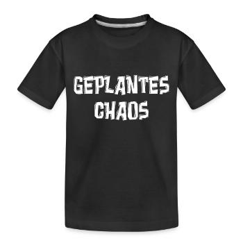 GEPLANTES CHAOS - Kinder Premium Bio T-Shirt - Schwarz - Vorne