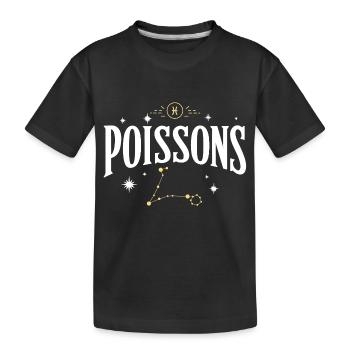 Signe astro poissons - T-shirt bio Premium Enfant - noir - Devant