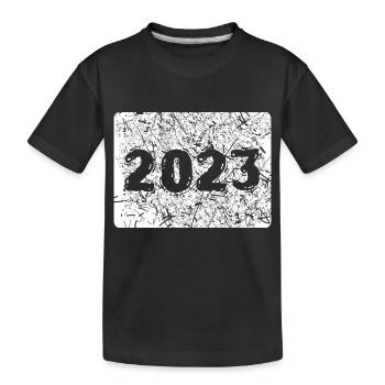 2023 - Kids' Premium Organic T-Shirt - black - Front