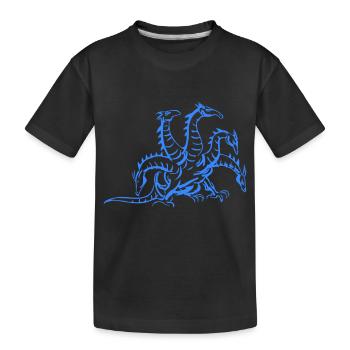 drache hydra - Kinder Premium Bio T-Shirt - Schwarz - Vorne