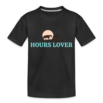 Pferdefreunde - Reiten - Reiter - Kinder Premium Bio T-Shirt - Schwarz - Vorne