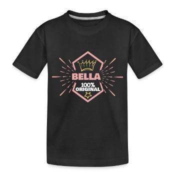Bella als Vorname - Kinder Premium Bio T-Shirt - Schwarz - Vorne