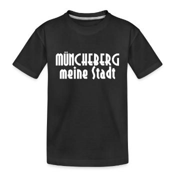 Müncheberg – meine Stadt - Kinder Premium Bio T-Shirt - Schwarz - Vorne