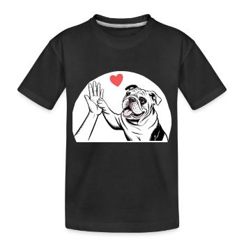 English Bulldog - Kids' Premium Organic T-Shirt - black - Front