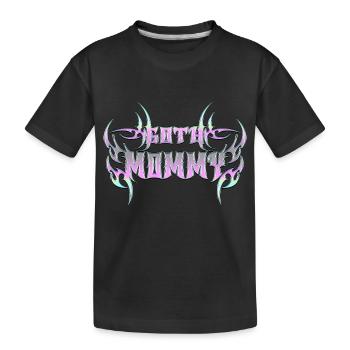 Maman gothique ! Esthétique gothique Croix Y2K - T-shirt bio Premium Enfant - noir - Devant
