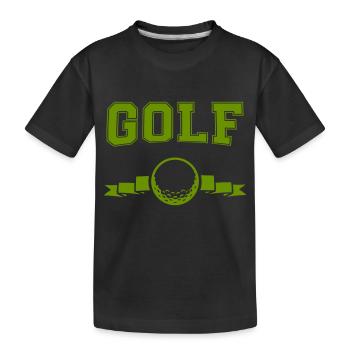Golf Logo - Kids' Premium Organic T-Shirt - black - Front
