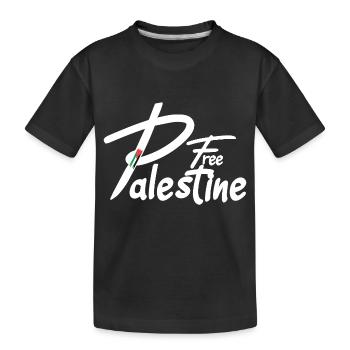 Texte palestinien gratuit - T-shirt bio Premium Enfant - noir - Devant