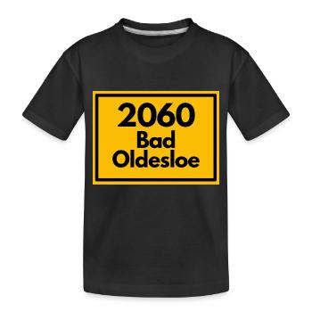 Ortsschild - damals alte PLZ 2060 BAD OLDESLOE - Kinder Premium Bio T-Shirt - Schwarz - Vorne